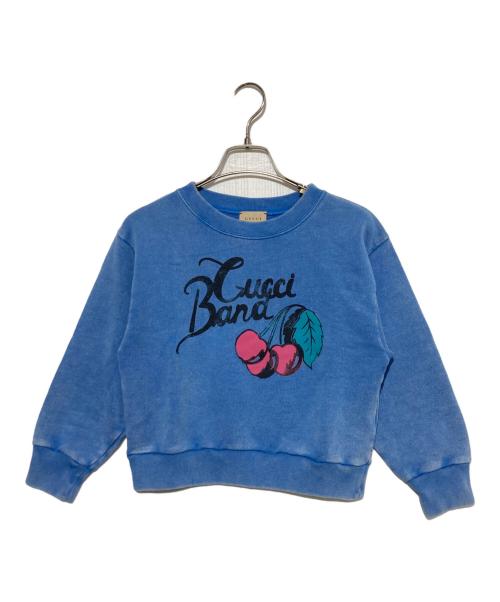 GUCCI（グッチ）GUCCI (グッチ) ロゴスウェット ブルー サイズ:6の古着・服飾アイテム