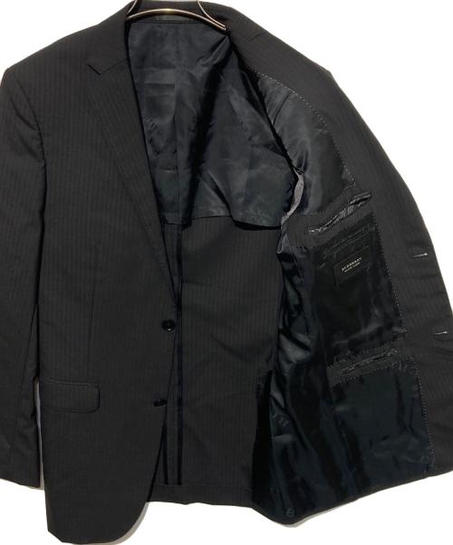 BURBERRY BLACK LABEL（バーバリーブラックレーベル）BURBERRY BLACK LABEL (バーバリーブラックレーベル) シャドーストライプ3ピーススーツ ブラック サイズ:40の古着・服飾アイテム