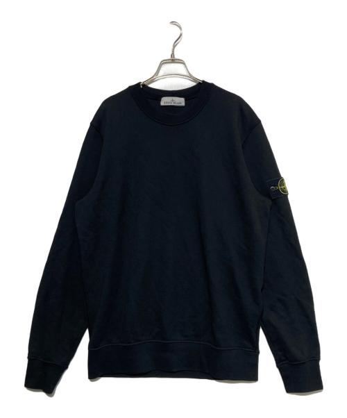 STONE ISLAND（ストーンアイランド）STONE ISLAND (ストーンアイランド) ワッペン付きクルーネックスウェット ブラック サイズ:Lの古着・服飾アイテム