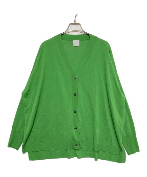 Spick and Span（スピックアンドスパン）Spick and Span (スピックアンドスパン) シルキーヤーンオーバーサイズカーディガン グリーン サイズ:Freeの古着・服飾アイテム