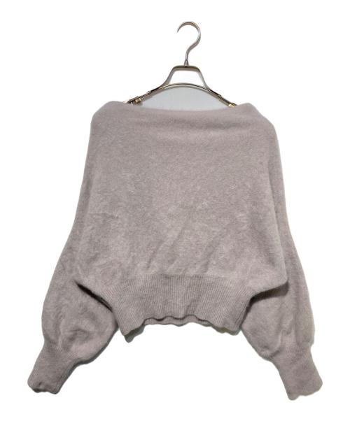 anuans（アニュアンス）anuans (アニュアンス) ラクーンオフショルニットプルオーバー ピンク サイズ:ＦＲＥＥの古着・服飾アイテム