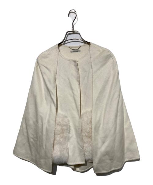 CELFORD（セルフォード）CELFORD (セルフォード) ファーポケットリバーケープジャケット ホワイト サイズ:FREEの古着・服飾アイテム