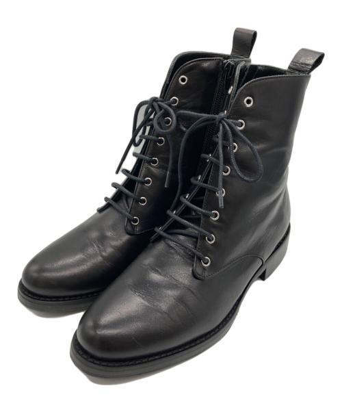 FABIO RUSCONI（ファビオルスコーニ）FABIO RUSCONI (ファビオルスコーニ) レザーブーツ ブラック サイズ:23cmの古着・服飾アイテム