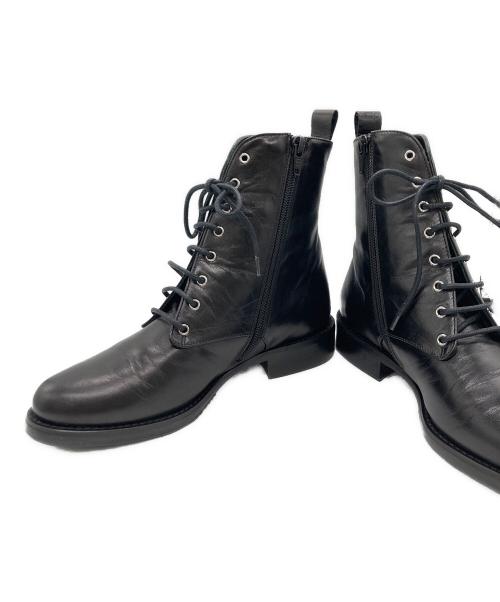 FABIO RUSCONI（ファビオルスコーニ）FABIO RUSCONI (ファビオルスコーニ) レザーブーツ ブラック サイズ:23cmの古着・服飾アイテム