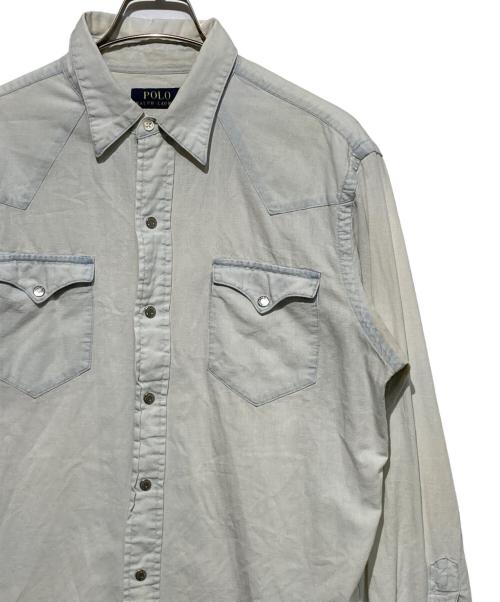 POLO RALPH LAUREN（ポロ・ラルフローレン）POLO RALPH LAUREN (ポロ・ラルフローレン) ウエスタンシャツ ブルー サイズ:Ｍの古着・服飾アイテム