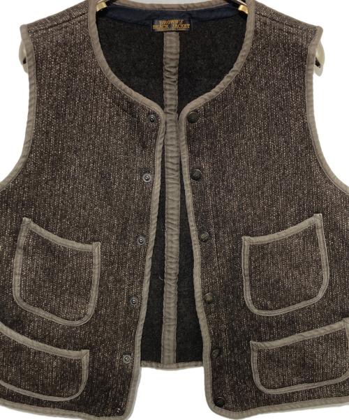 BROWN'S BEACH JACKET（ブラウンズビーチジャケット）BROWN'S BEACH JACKET (ブラウンズビーチジャケット) EARLY VEST ブラック サイズ:38の古着・服飾アイテム