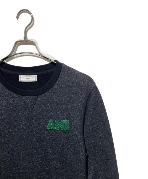 AMI Alexandre Mattiussi（アミアレクサンドルマテュッシ）AMI Alexandre Mattiussi (アミアレクサンドルマテュッシ) ロゴ刺繍スウェット ブラック サイズ:Sの古着・服飾アイテム