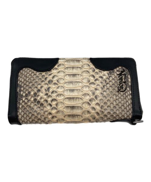 Norton（ノートン）Norton (ノートン) パイソンレザーロングウォレット グレーの古着・服飾アイテム