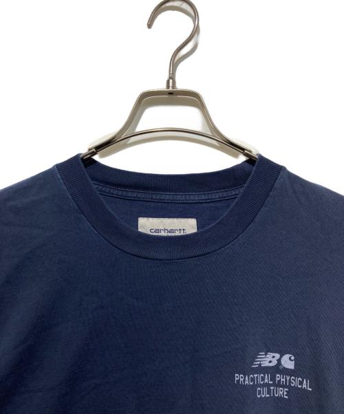 Carhartt WIP（カーハート ワークインプログレス）CARHARTT WIP (カーハート ワークインプログレス) NEW BALANCE (ニューバランス) ロングスリーブカットソー ネイビー サイズ:XLの古着・服飾アイテム