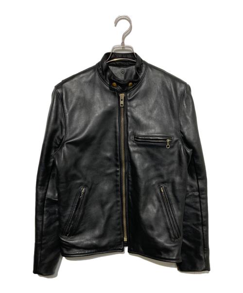 VANSON（バンソン）VANSON (バンソン) タイプBシングルライダースジャケット ブラック サイズ:38の古着・服飾アイテム