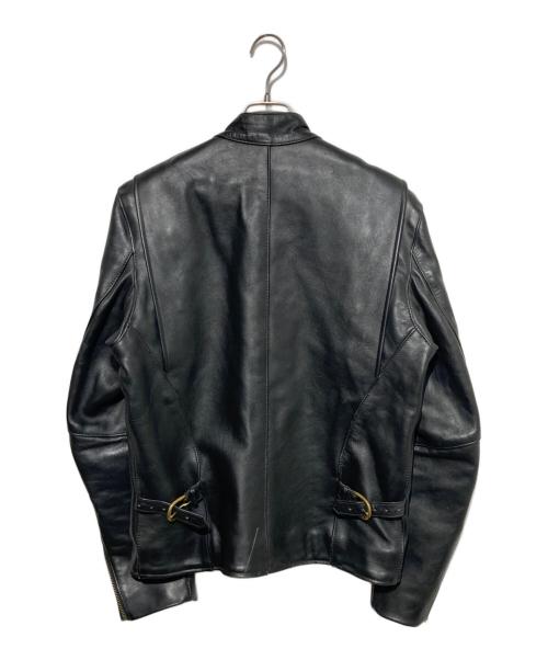 VANSON（バンソン）VANSON (バンソン) タイプBシングルライダースジャケット ブラック サイズ:38の古着・服飾アイテム