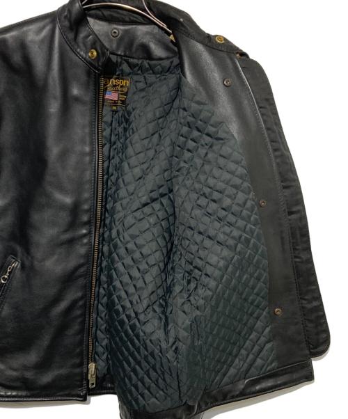 VANSON（バンソン）VANSON (バンソン) タイプBシングルライダースジャケット ブラック サイズ:38の古着・服飾アイテム