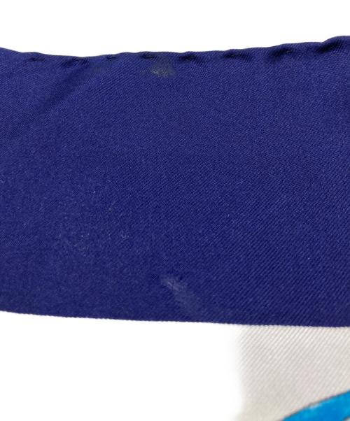 GUCCI（グッチ）GUCCI (グッチ) 大判シルクスカーフ ネイビーの古着・服飾アイテム