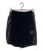 BUENA VISTAブエナビスタ）の古着「LEOPARD VELOUR HALF PANTS」｜ブラック