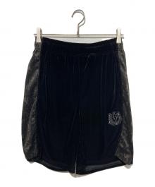 BUENA VISTA（ブエナビスタ）の古着「LEOPARD VELOUR HALF PANTS」｜ブラック