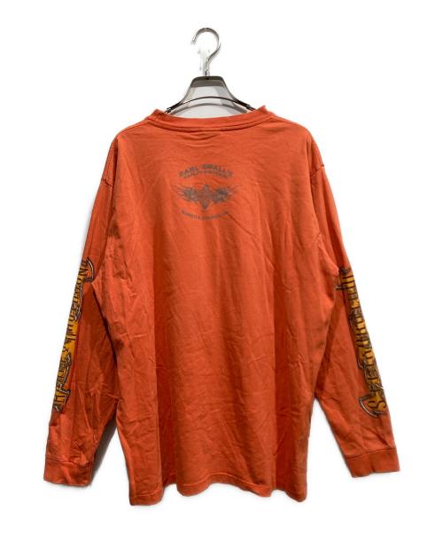 HARLEY-DAVIDSON（ハーレーダビッドソン）HARLEY-DAVIDSON (ハーレーダビッドソン) ロングスリーブカットソー オレンジ サイズ:ＸＬの古着・服飾アイテム