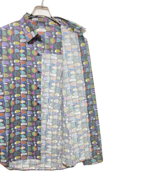 HERALBONY（ヘラルボニー）HERALBONY (ヘラルボニー) クラシックシャツ「無題」(葉っぱ) ブラウン サイズ:Mの古着・服飾アイテム