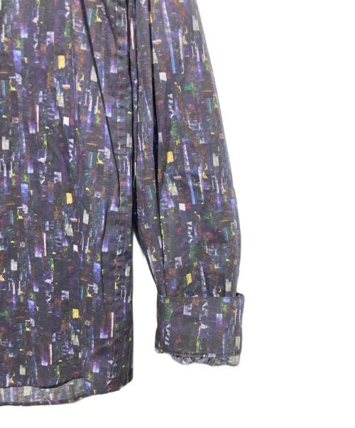 HERALBONY（ヘラルボニー）HERALBONY (ヘラルボニー) 海柄バンドカラーシャツ ネイビー サイズ:SMの古着・服飾アイテム