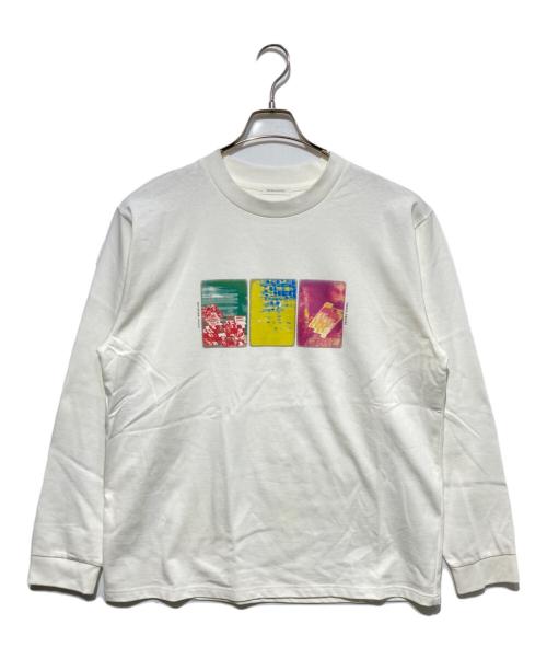 HERALBONY（ヘラルボニー）HERALBONY (ヘラルボニー) ロングスリーブTシャツ「無題」 ホワイト サイズ:Lの古着・服飾アイテム