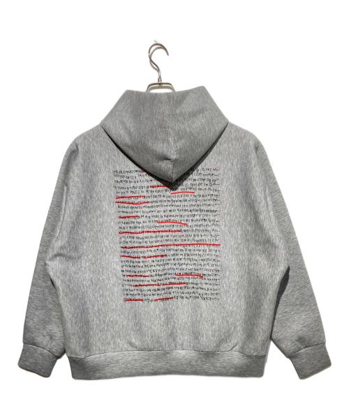 HERALBONY（ヘラルボニー）HERALBONY (ヘラルボニー) フーディ「marina-moji10」 グレー サイズ:Lの古着・服飾アイテム
