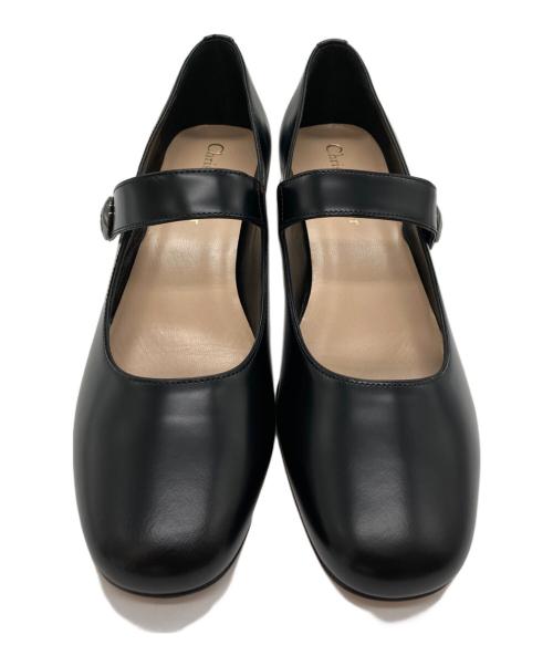Christian Dior（クリスチャン ディオール）Christian Dior (クリスチャン ディオール) レザーストラップパンプス ブラック サイズ:36 1/2の古着・服飾アイテム
