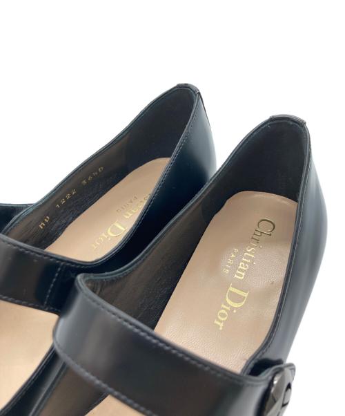 Christian Dior（クリスチャン ディオール）Christian Dior (クリスチャン ディオール) レザーストラップパンプス ブラック サイズ:36 1/2の古着・服飾アイテム