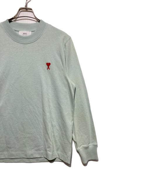 AMI Alexandre Mattiussi（アミアレクサンドルマテュッシ）AMI Alexandre Mattiussi (アミアレクサンドルマテュッシ) ワンポイントロゴクルーネックカットソー グリーン サイズ:Ｓの古着・服飾アイテム