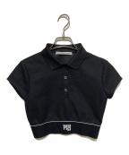 T by ALEXANDER WANGティーバイアレキサンダーワン）の古着「チアリーダー ポロトップ」｜ブラック