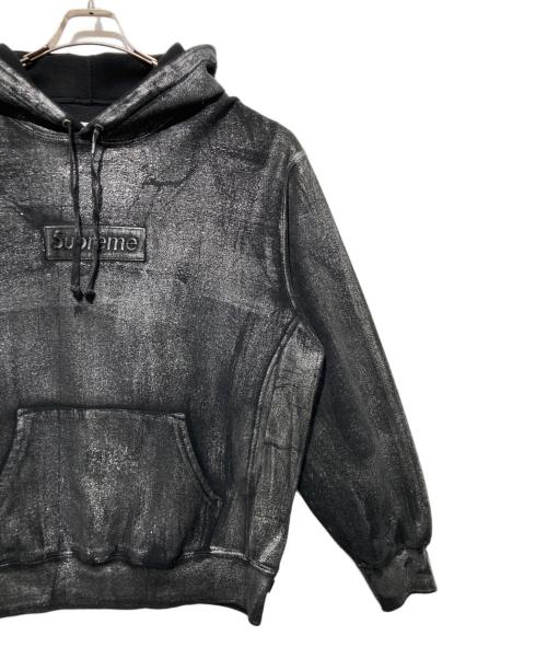 SUPREME（シュプリーム）SUPREME (シュプリーム) MM6 Maison Margiela (エムエムシックスメゾンマルジェラ) Foil Box Logo Hooded Sweatshirt ブラック サイズ:Mの古着・服飾アイテム