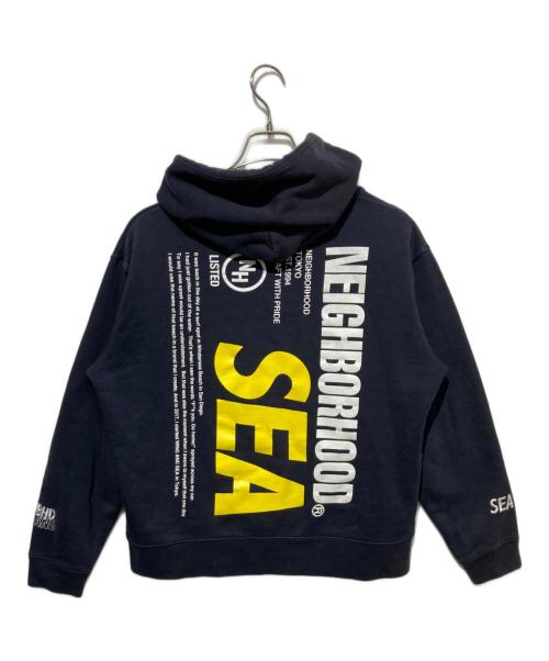WIND AND SEA（ウィンダンシー）WIND AND SEA (ウィンダンシー) NEIGHBORHOOD (ネイバーフッド) プリントパーカー ネイビー サイズ:Sの古着・服飾アイテム