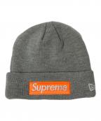 SUPREME×New Eraシュプリーム×ニューエラ）の古着「ボックスロゴビーニー」｜グレー×オレンジ