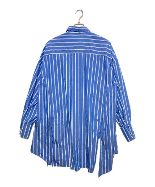 ENFOLD（エンフォルド）ENFOLD (エンフォルド) ストライプオーバーサイズシャツ ブルー×ホワイト サイズ:36の古着・服飾アイテム