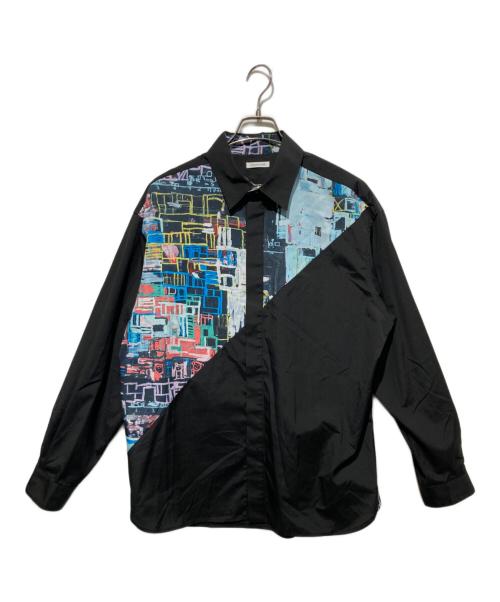 HERALBONY（ヘラルボニー）HERALBONY (ヘラルボニー) デザインシャツ 「迷路」 ブラック サイズ:FREEの古着・服飾アイテム