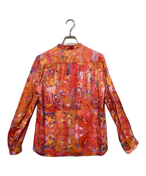 HERALBONY（ヘラルボニー）HERALBONY (ヘラルボニー) バンドカラーシャツ レッド サイズ:Mの古着・服飾アイテム