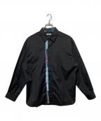 HERALBONYヘラルボニー）の古着「デザインシャツ（フライフロント） 「迷路」」｜ブラック