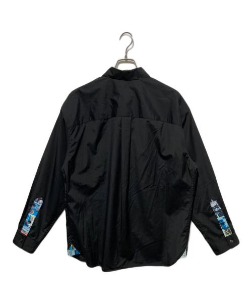 HERALBONY（ヘラルボニー）HERALBONY (ヘラルボニー) デザインシャツ（フライフロント） 「迷路」 ブラック サイズ:FREEの古着・服飾アイテム