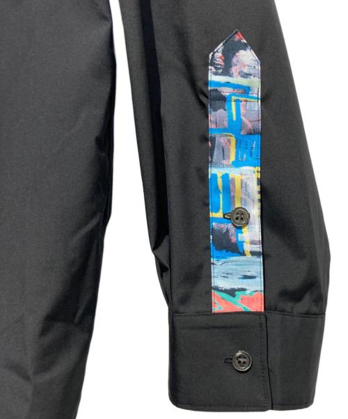 HERALBONY（ヘラルボニー）HERALBONY (ヘラルボニー) デザインシャツ（フライフロント） 「迷路」 ブラック サイズ:FREEの古着・服飾アイテム