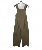 CLANEクラネ）の古着「BACK RIBBON SUSPENDER SALOPETTE」｜カーキ