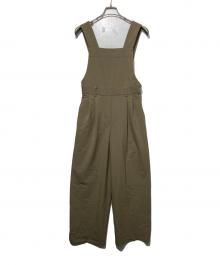 CLANE（クラネ）の古着「BACK RIBBON SUSPENDER SALOPETTE」｜カーキ