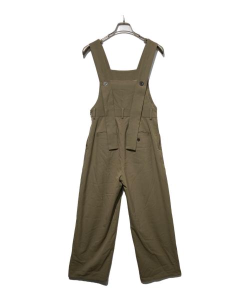 CLANE（クラネ）CLANE (クラネ) BACK RIBBON SUSPENDER SALOPETTE カーキの古着・服飾アイテム