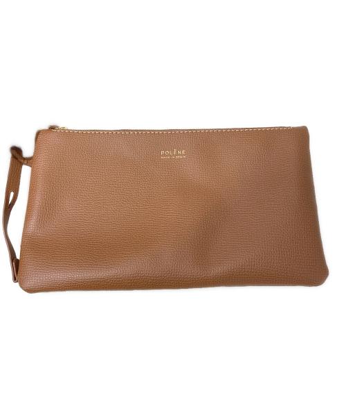 POLENE（ポレーヌ）POLENE (ポレーヌ) Cyme エディション キャメル テクスチャード トートバッグ ベージュの古着・服飾アイテム