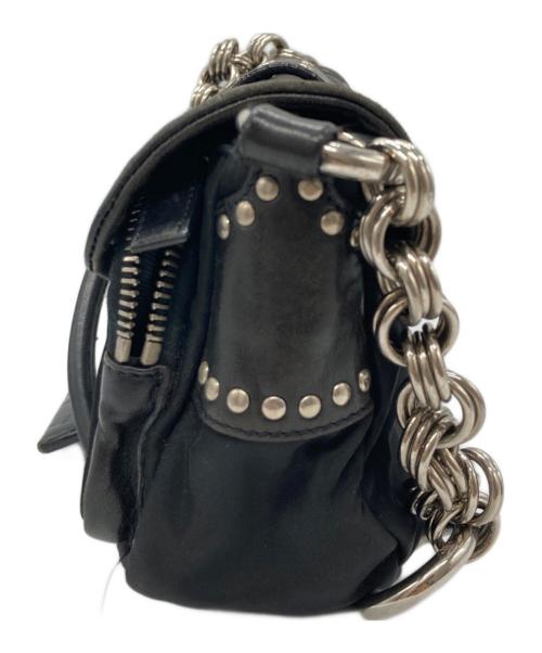 PRADA（プラダ）PRADA (プラダ) スタッズワンショルダーバッグ ブラックの古着・服飾アイテム