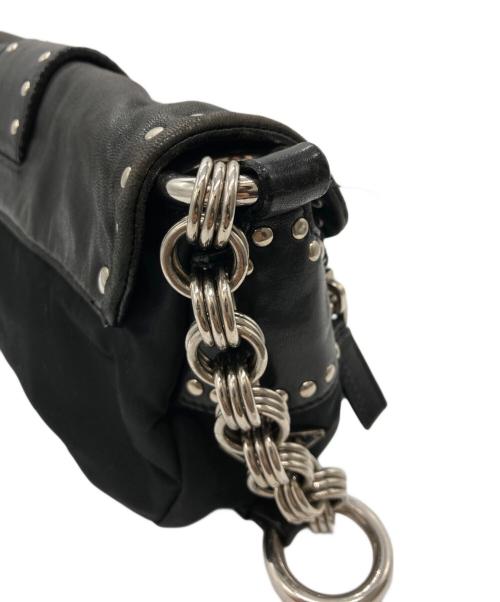 PRADA（プラダ）PRADA (プラダ) スタッズワンショルダーバッグ ブラックの古着・服飾アイテム