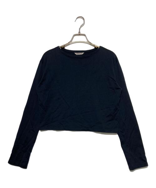 AURALEE（オーラリー）AURALEE (オーラリー) COTTON JERSEY BOAT NECK P/O ネイビーの古着・服飾アイテム