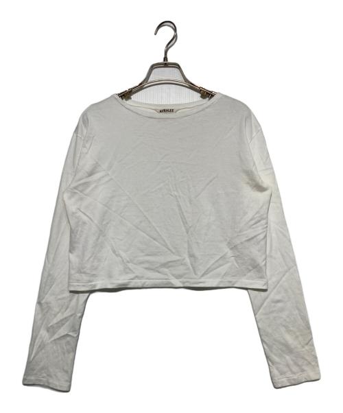 AURALEE（オーラリー）AURALEE (オーラリー) COTTON JERSEY BOAT NECK P/O ホワイトの古着・服飾アイテム
