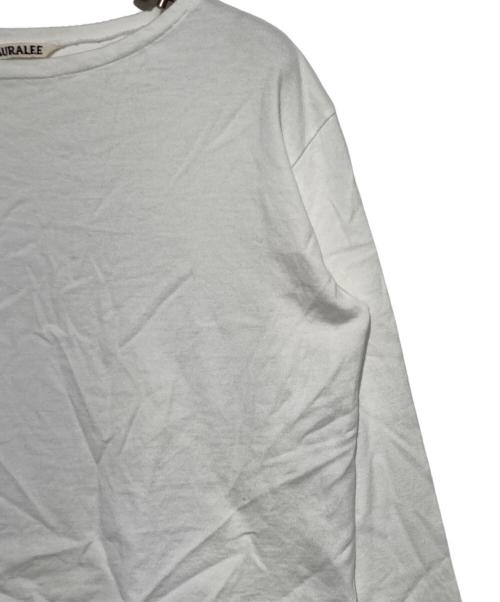 AURALEE（オーラリー）AURALEE (オーラリー) COTTON JERSEY BOAT NECK P/O ホワイトの古着・服飾アイテム