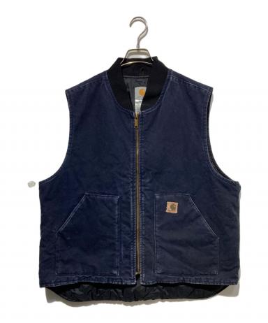 古着 Carhartt カーハート ダックベスト メキシコ製　ネイビー 3041004622581489_01_9487w.jpeg
