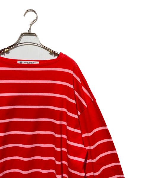 journal standard luxe（ジャーナルスタンダード ラックス）JOURNAL STANDARD LUXE (ジャーナルスタンダード ラックス) ボーダー ボートネックプル レッド×ピンク サイズ:FREEの古着・服飾アイテム