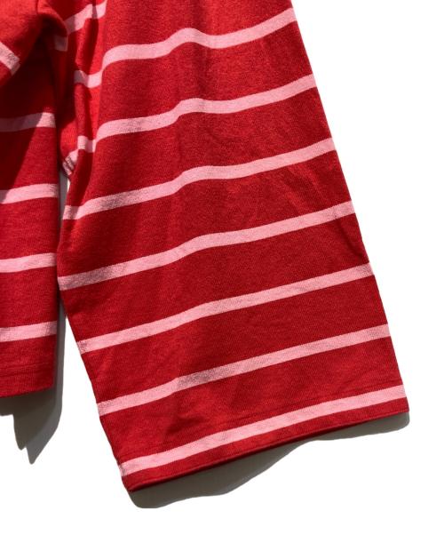 journal standard luxe（ジャーナルスタンダード ラックス）JOURNAL STANDARD LUXE (ジャーナルスタンダード ラックス) ボーダー ボートネックプル レッド×ピンク サイズ:FREEの古着・服飾アイテム