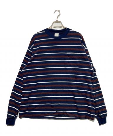 【完売品】plllllleeeasse long sleeve pocket t 中古・古着通販】plllllleeeasse (プリーズ) multi stripe long sleeve